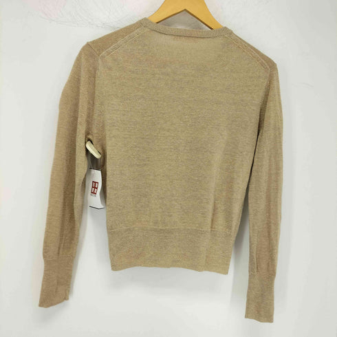 マカフィー MACPHEE 24ss プレーンリネン クルーネックカーディガン レディース JPN:S