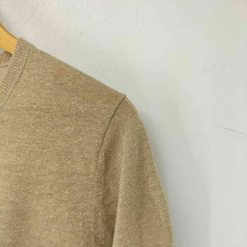 マカフィー MACPHEE 24ss プレーンリネン クルーネックカーディガン レディース JPN:S