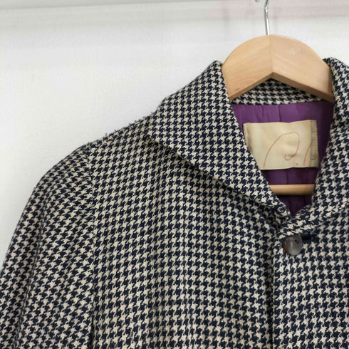 パラスパレス PALLAS PALACE ウールカシミヤ混 千鳥格子 ベルテッドコート レディース JPN:3