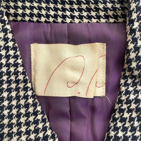 パラスパレス PALLAS PALACE ウールカシミヤ混 千鳥格子 ベルテッドコート レディース JPN:3
