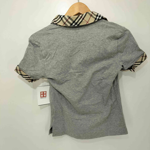 バーバリーロンドン BURBERRY LONDON ノバチェック ロゴ刺繍 スキッパーシャツ レディース JPN:1