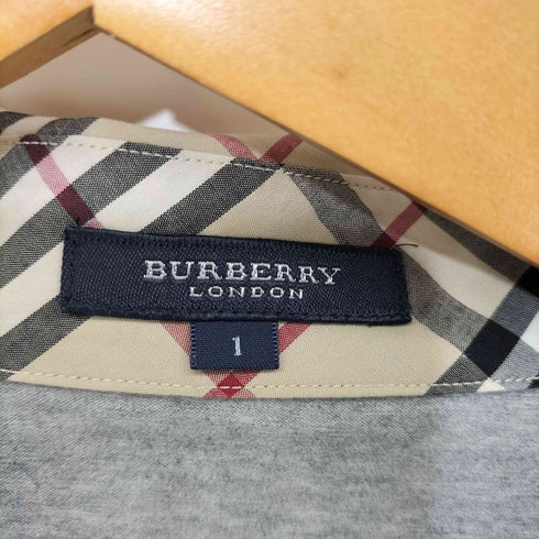 バーバリーロンドン BURBERRY LONDON ノバチェック ロゴ刺繍 スキッパーシャツ レディース JPN:1