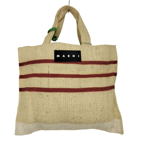 マルニ MARNI SHOPPING BAG IN TRECCIO CANAPA ストローバッグ カナパ スモール レディース