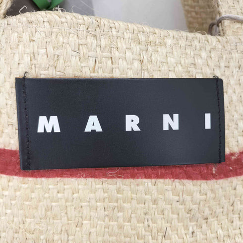 マルニ MARNI SHOPPING BAG IN TRECCIO CANAPA ストローバッグ カナパ スモール レディース