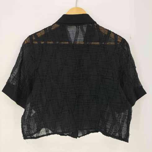 ザラ ZARA セミシアークロップドシャツ レディース USA M