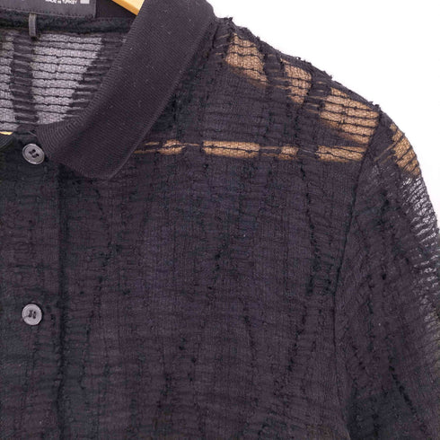ザラ ZARA セミシアークロップドシャツ レディース USA M