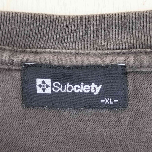 サブサエティ Subciety ピグメントプリントS/Sカットソー メンズ JPN:XL