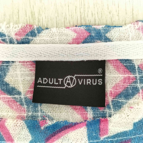 アダルトウィルス ADULT VIRUS サイケデリックプリントL/Sカットソー メンズ