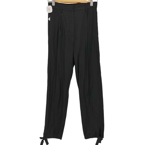 エムエムシックスメゾンマルジェラ MM6 Maison Margiela 裾リボン レーヨンウール スラックス レディース 38
