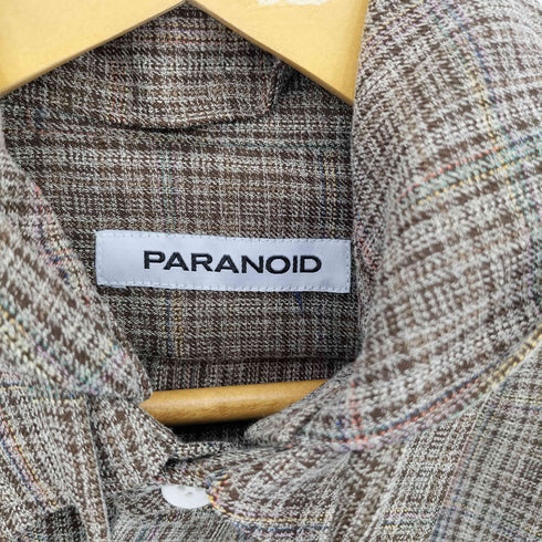 パラノイド PARANOID Crossed Check Pocket Shirt フーデッド チェックシャツ メンズ L