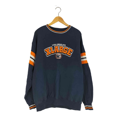 エクストララージ XLARGE 22AW STRIPED SLEEVE TEAM LOGO CREWNECK SWEAT メンズ JPN:XL