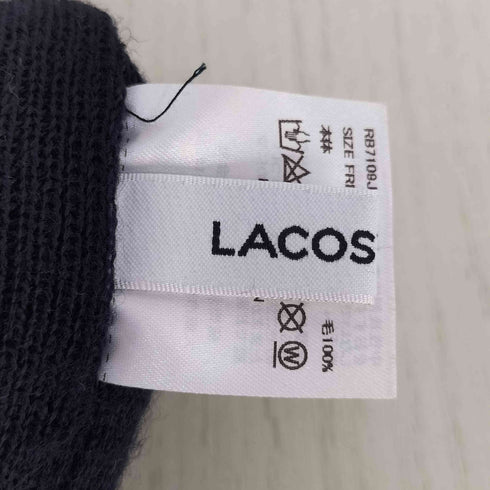 ラコステ LACOSTE クロックエンブレムニットキャップ レディース FREE