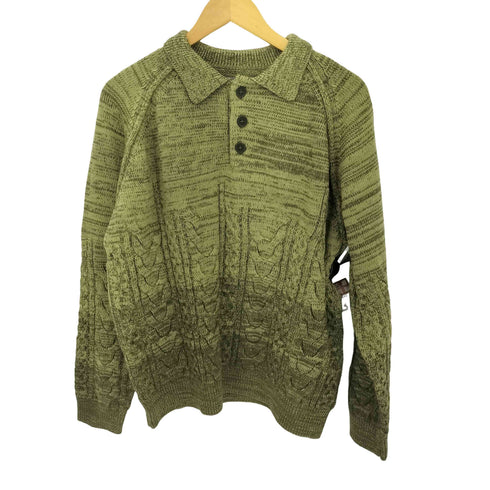 パラノイド PARANOID Gradation Cable Knit グラデーションケーブル ニット ポロシャツ メンズ L