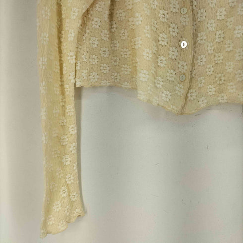 ダブルクローゼット w closet 花柄シアーカーディガン レディース