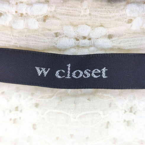 ダブルクローゼット w closet 花柄シアーカーディガン レディース