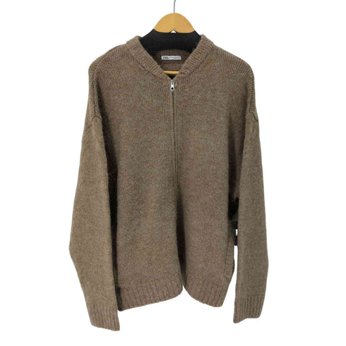 ザラ ZARA ニットジャケット ダブルジップ ドライバーズニット メンズ S-M