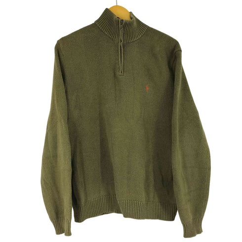 ポロバイラルフローレン Polo by RALPH LAUREN 90S ハーフジップコットンニット メンズ import:L