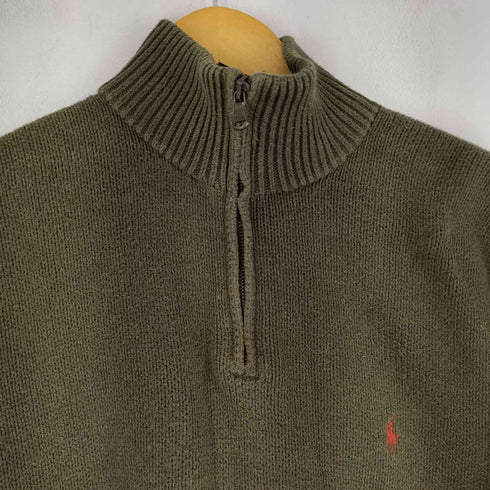 ポロバイラルフローレン Polo by RALPH LAUREN 90S ハーフジップコットンニット メンズ import:L