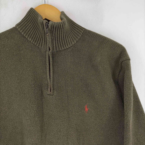 ポロバイラルフローレン Polo by RALPH LAUREN 90S ハーフジップコットンニット メンズ import:L