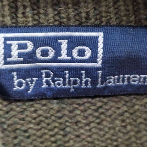ポロバイラルフローレン Polo by RALPH LAUREN 90S ハーフジップコットンニット メンズ import:L