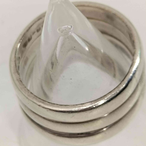 MEXICO silver 925 刻印 メキシコ シルバー ライン リング 3連 メンズ 13号