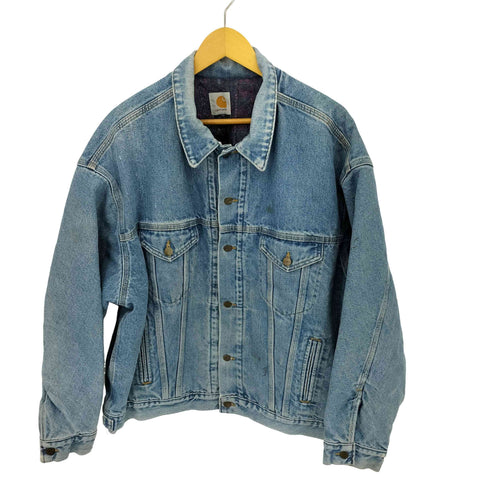 カーハート Carhartt 90-00s 裏地ブランケット デニム トラッカージャケット メンズ