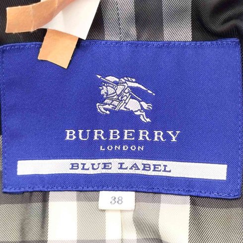 バーバリーブルーレーベル BURBERRY BLUE LABEL ブラック フレアコート レディース 38
