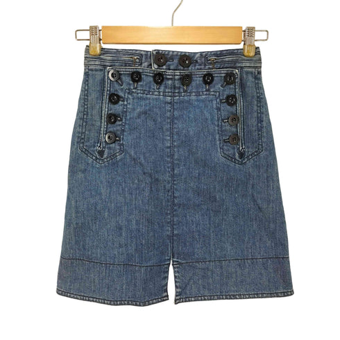 マークバイマークジェイコブス Marc by Marc Jacobs タイト セーラー デニムスカート Y2K レディース