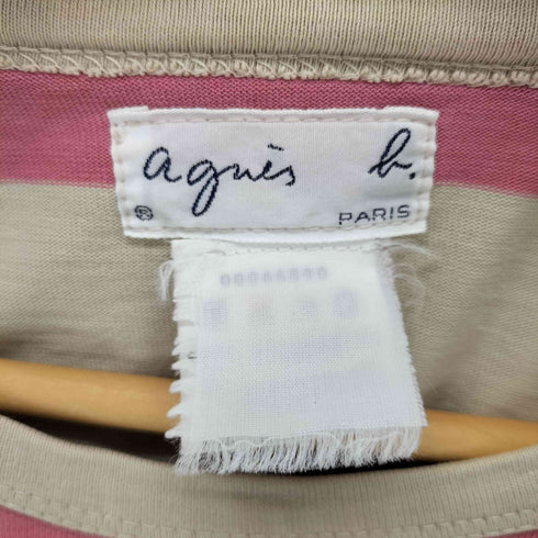 アニエスベー agnes b. ボーダークルーネックカットソー メンズ