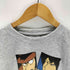 90s キャラクタープリントクルーネックTシャツ メンズ