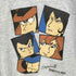 90s キャラクタープリントクルーネックTシャツ メンズ
