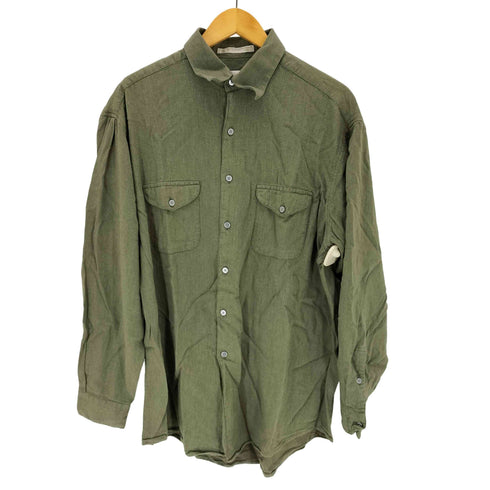 ペリーエリス PERRY ELLIS 90s レーヨン混L/Sポケットシャツ メンズ JPN:L