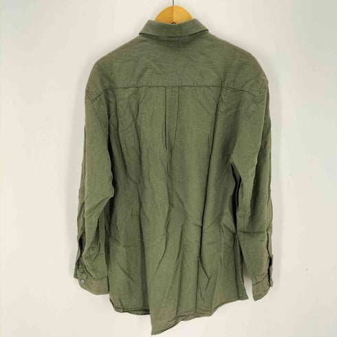 ペリーエリス PERRY ELLIS 90s レーヨン混L/Sポケットシャツ メンズ JPN:L