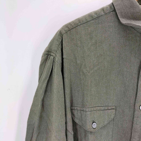 ペリーエリス PERRY ELLIS 90s レーヨン混L/Sポケットシャツ メンズ JPN:L