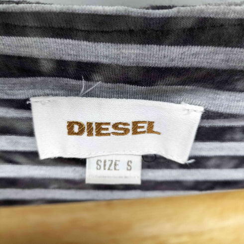 ディーゼル DIESEL Y2K ボーダー ブリーチ加工 ロングタンクトップ レディース import:S