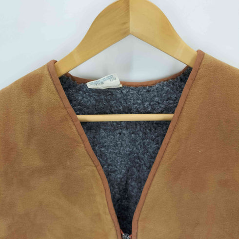 SNOW WEAR カナダ製 フェイクムートン ベスト メンズ LARGE