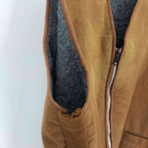 SNOW WEAR カナダ製 フェイクムートン ベスト メンズ LARGE