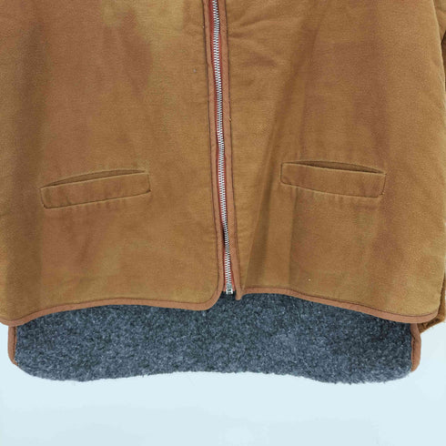 SNOW WEAR カナダ製 フェイクムートン ベスト メンズ LARGE