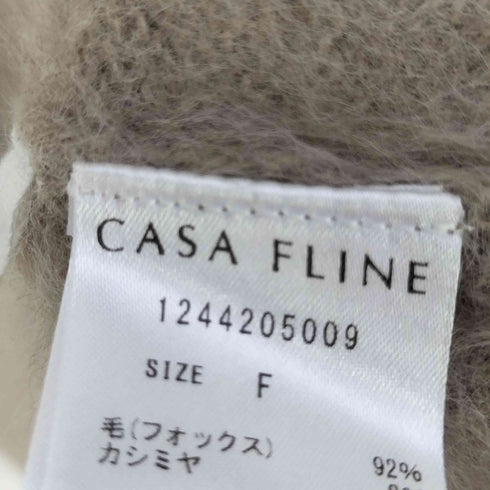 カーサフライン CASA FLINE オフショルダーフォックスニットドレス レディース FREE