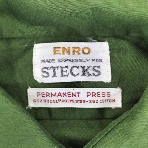 70s ENRO STECKS PERMANENT PRESS レギュラーカラーシャツ メンズ