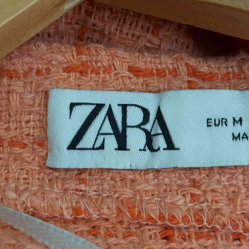 ザラ ZARA ツイード ノースリーブロングワンピース レディース import:M