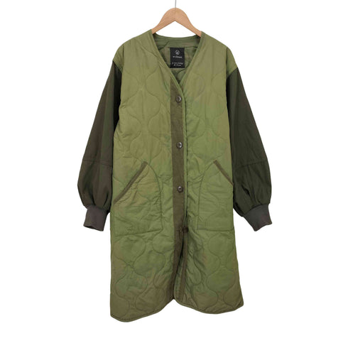 ダブルクローゼット w closet キルティング ノーカラー ロング コート レディース