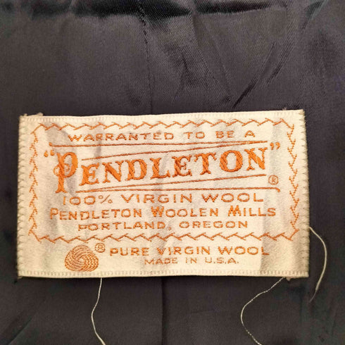 ペンドルトン PENDLETON 70~80s USA製 ヴァージンウール ステンカラーコート レディース