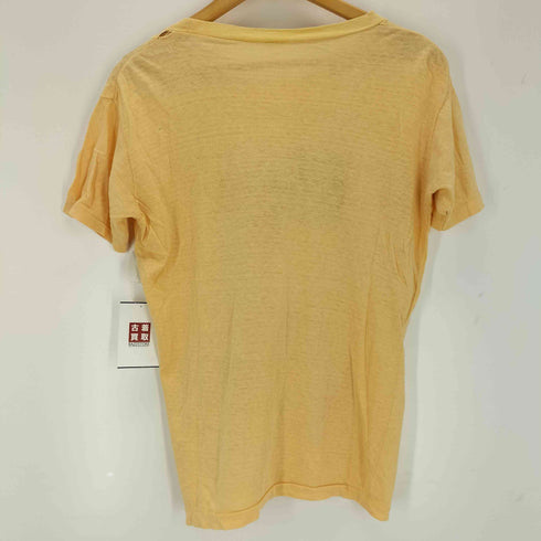 80s 染み込みプリントクルーネックTシャツ メンズ