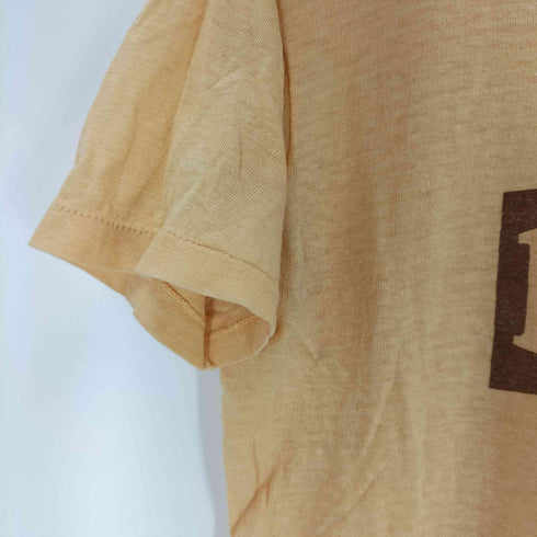 80s 染み込みプリントクルーネックTシャツ メンズ