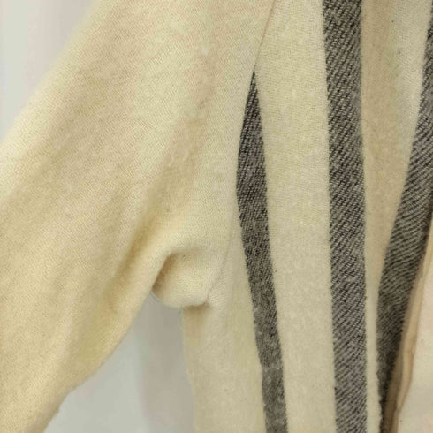 whitely&sons A GOTLAND SHEEP FLEECE ボアカラー フリンジ デザイン ストライプコート domestic メンズ 4