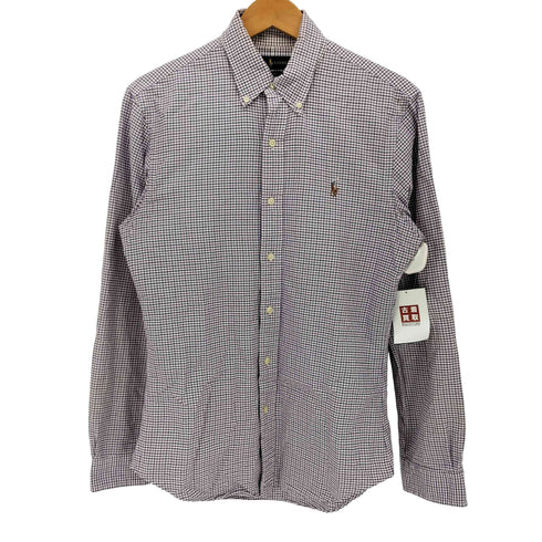ラルフローレン RALPH LAUREN SLIM FIT ポニー刺繍 ボタンダウン チェック シャツ メンズ import:S