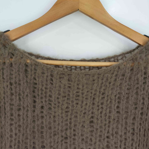 アーシー earthy シアーハンドライクオーバーニット レディース FREE
