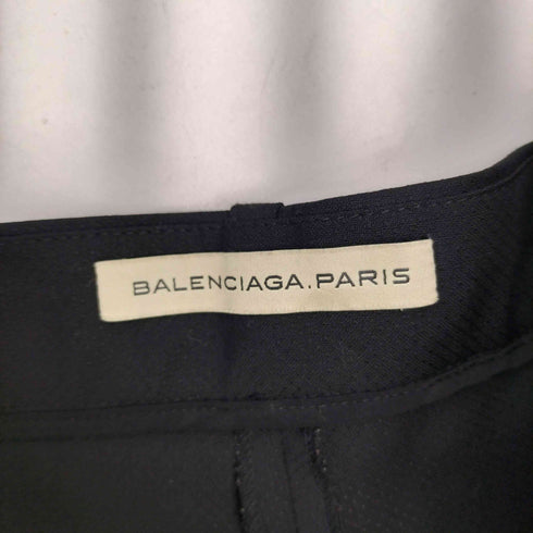 バレンシアガ BALENCIAGA 二コラ期 フランス製 モヘヤ混 ウールスラックスパンツ ARCHIVE レディース 34