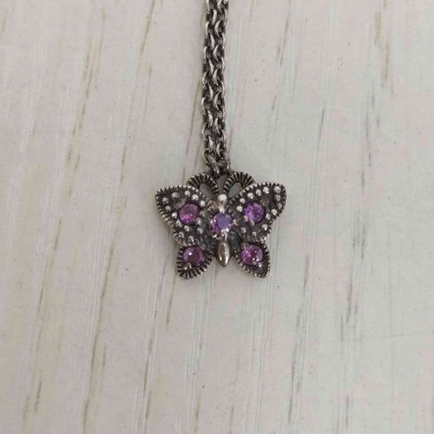 アナスイ ANNA SUI 925 バタフライ シルバーネックレス レディース